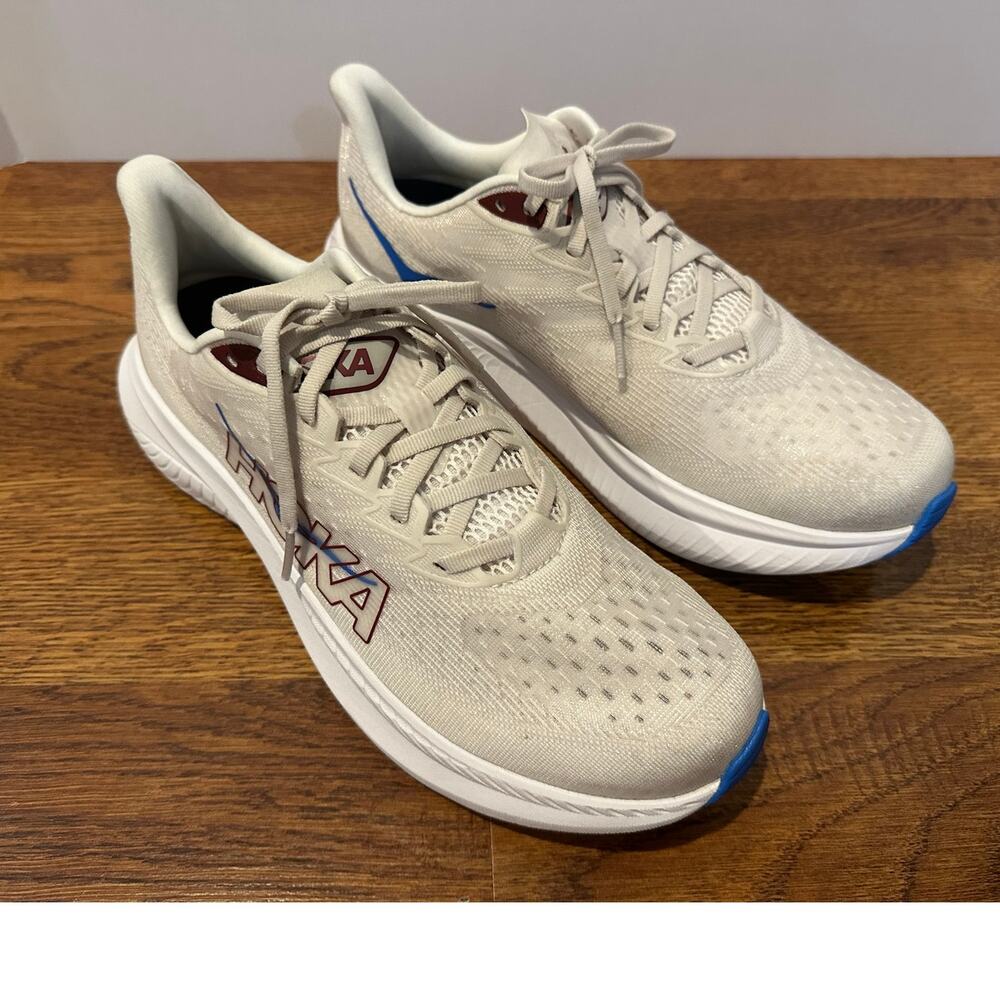 HOKA Mach 6 Women’s Running Shoes Off White 10B Lightweight Performance Trainer